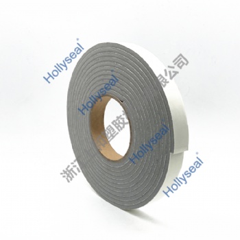 Hollyseal?Single Sided Quick Recovery Grey PVC Foam Sealing Tape for Window and Door