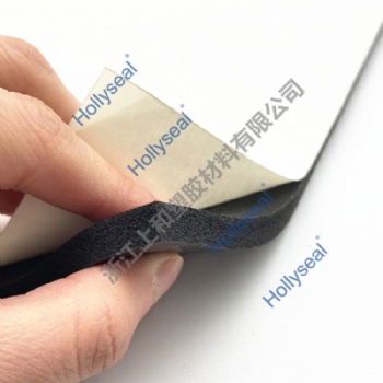 6.4mm厚低密度快回彈防塵黑色PVC泡棉